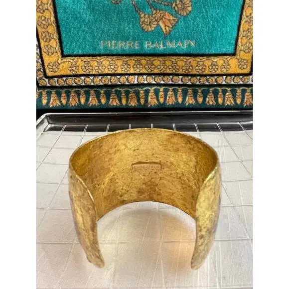 ÉVOCATEUR Artisan Luxury 22k Gold Leaf Cuff NWOT - Picture 3 of 7